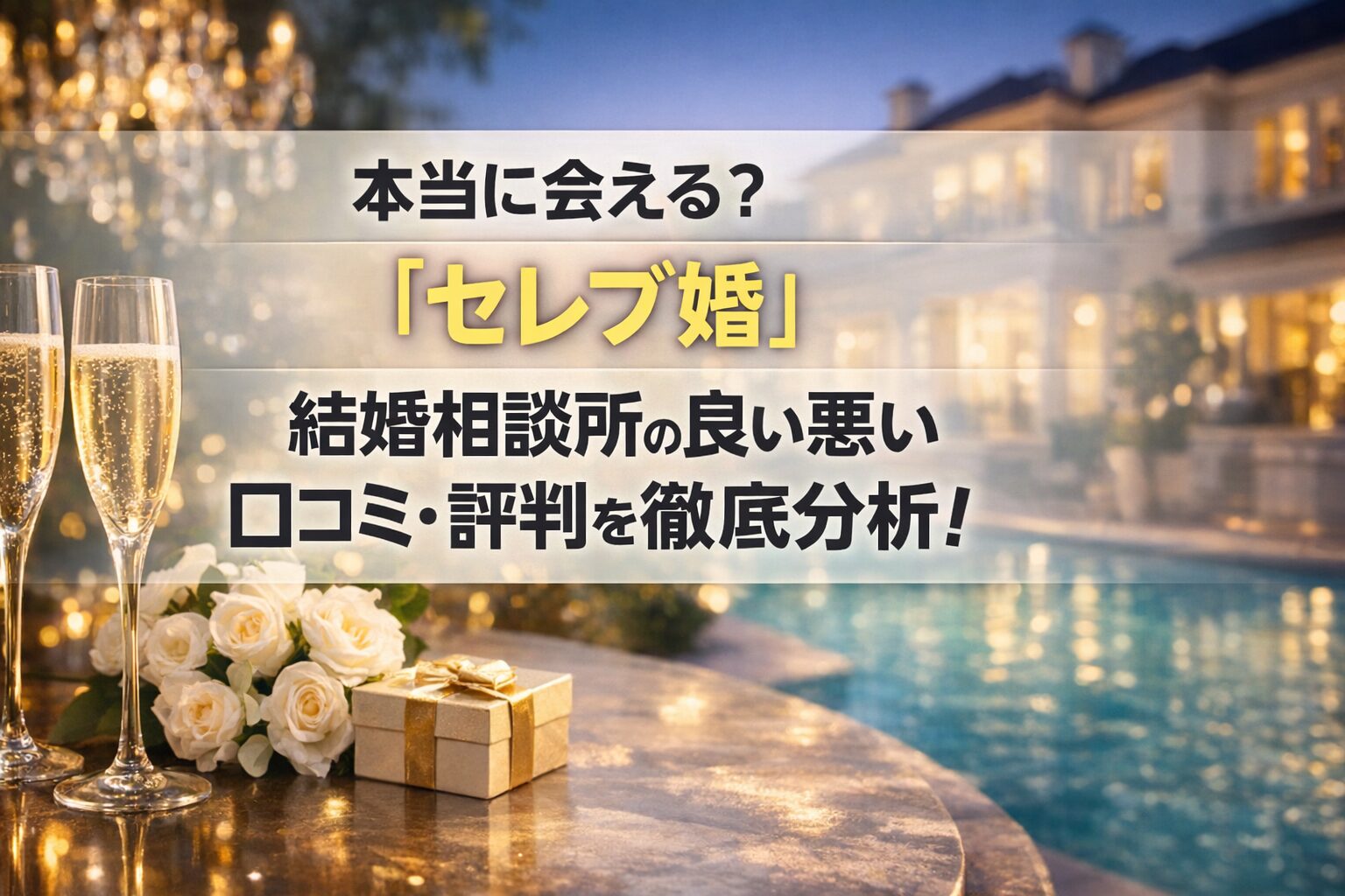 本当に会える？「セレブ婚」結婚相談所の良い悪い口コミ・評判を徹底分析！