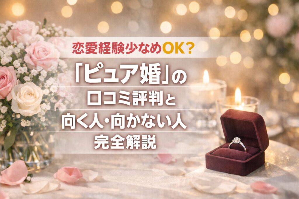 恋愛経験少なめOK？『ピュア婚』の口コミ評判と向く人・向かない人完全解説