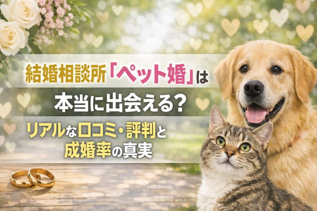 結婚相談所『ペット婚』は本当に出会える？リアルな口コミ・評判と成婚率の真実