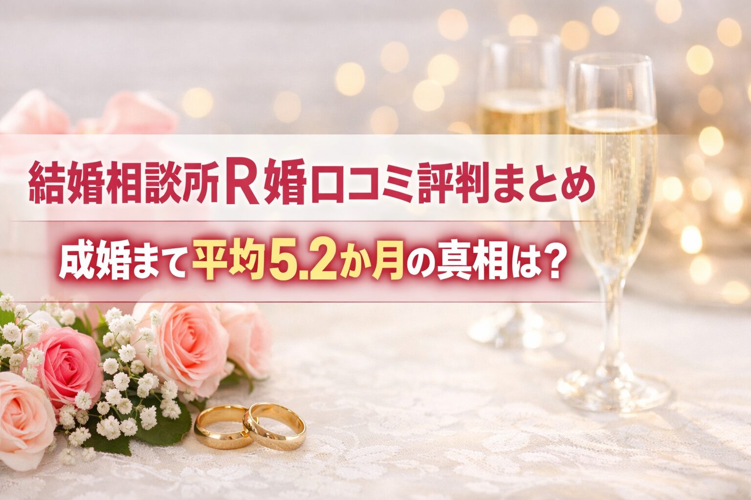 結婚相談所R婚口コミ評判まとめ|成婚まで平均5.2か月の真相は?