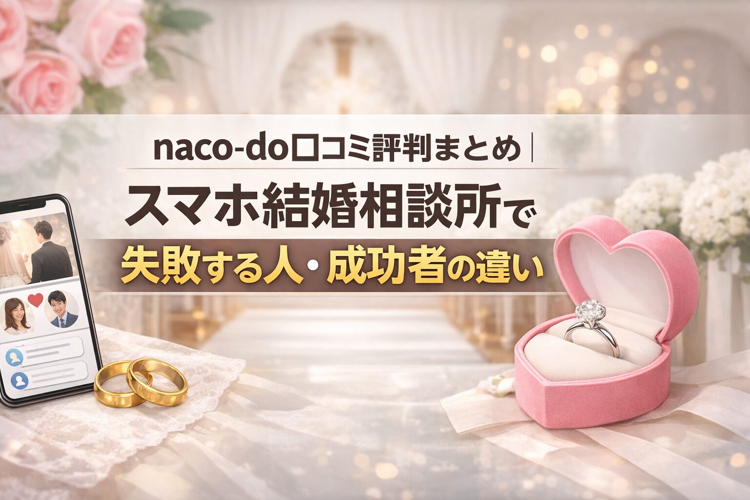 naco-do口コミ評判まとめ|スマホ結婚相談所で失敗する人・成功者の違い