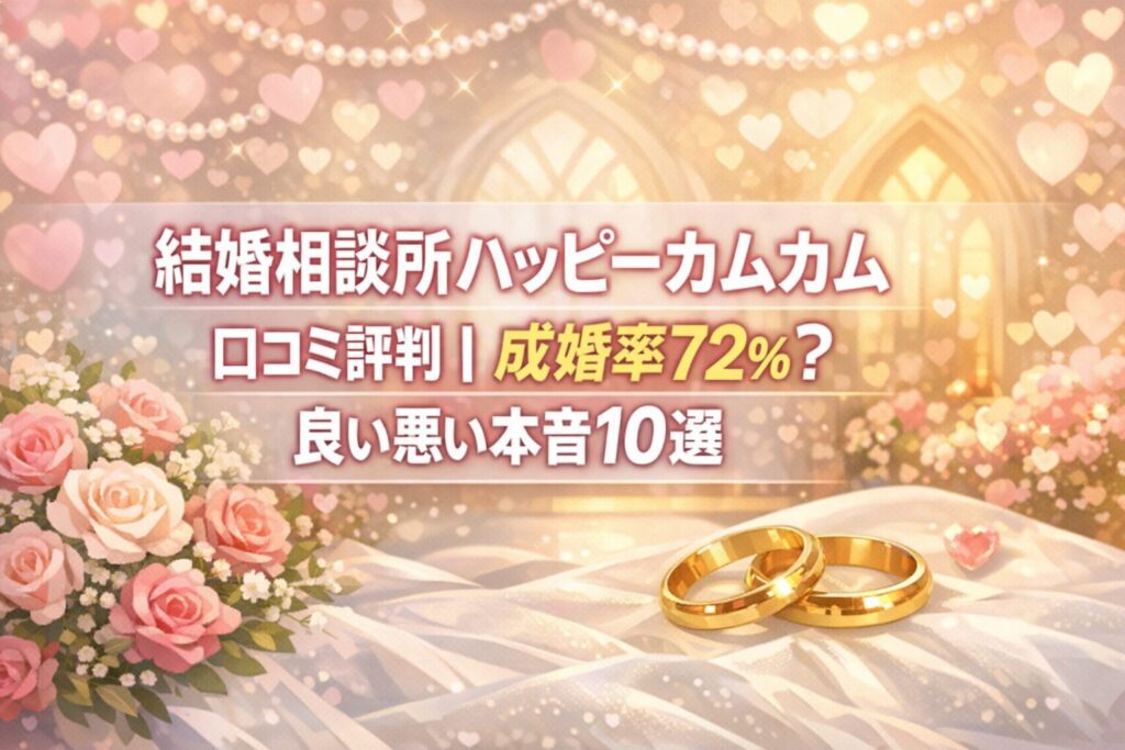 結婚相談所ハッピーカムカム口コミ評判｜成婚率72％？良い悪い本音10選