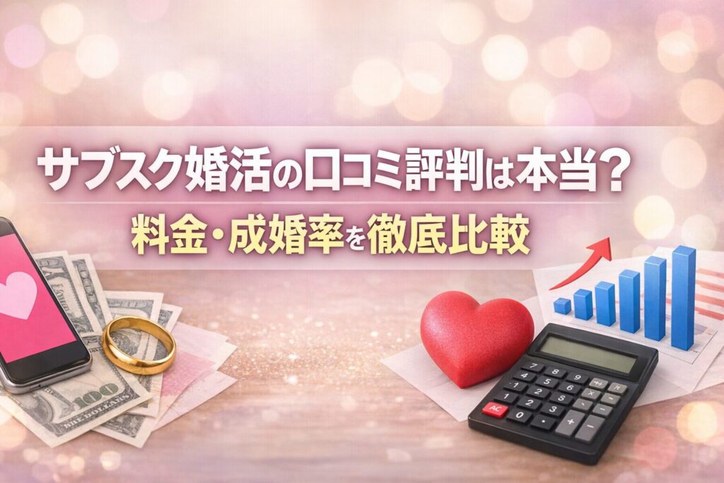 サブスク婚活の口コミ評判は本当？料金・成婚率を徹底比較