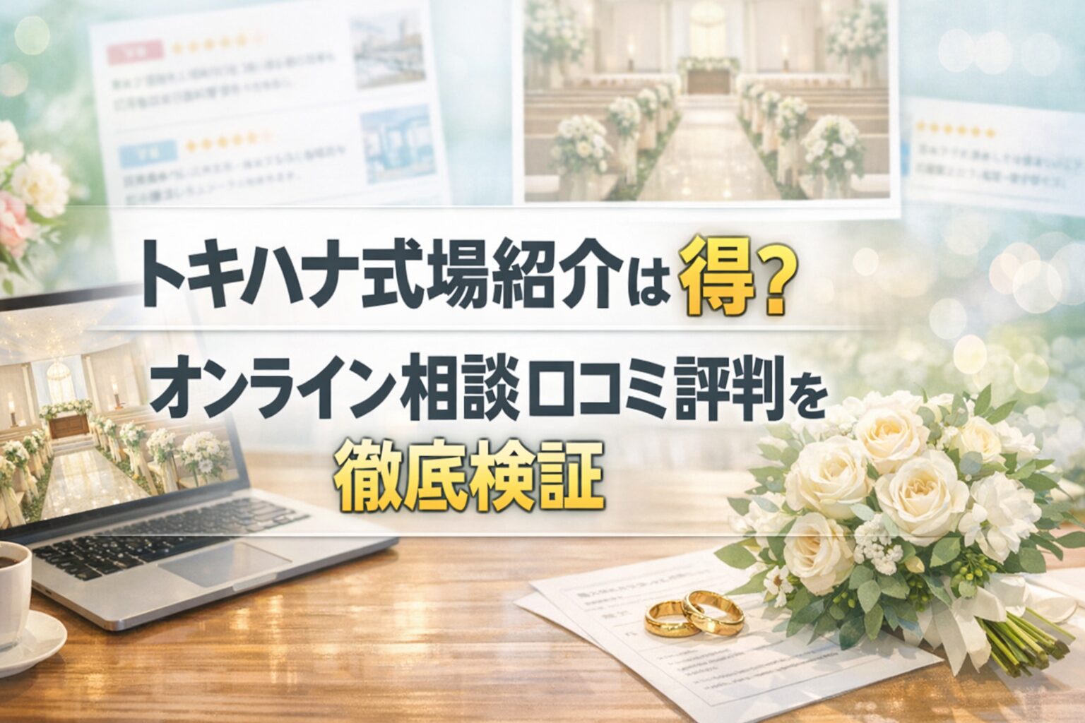 トキハナ式場紹介は得？オンライン相談口コミ評判を徹底検証