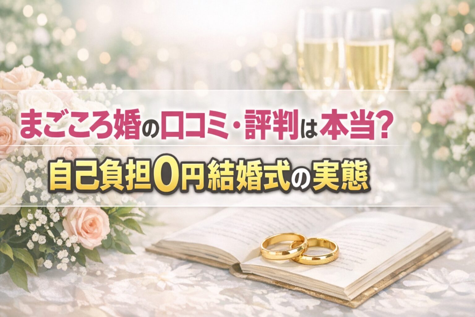 まごころ婚の口コミ・評判は本当?自己負担0円結婚式の実態