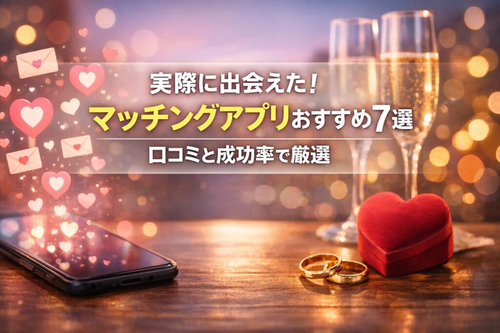 実際に出会えた！マッチングアプリおすすめ7選｜口コミと成功率で厳選