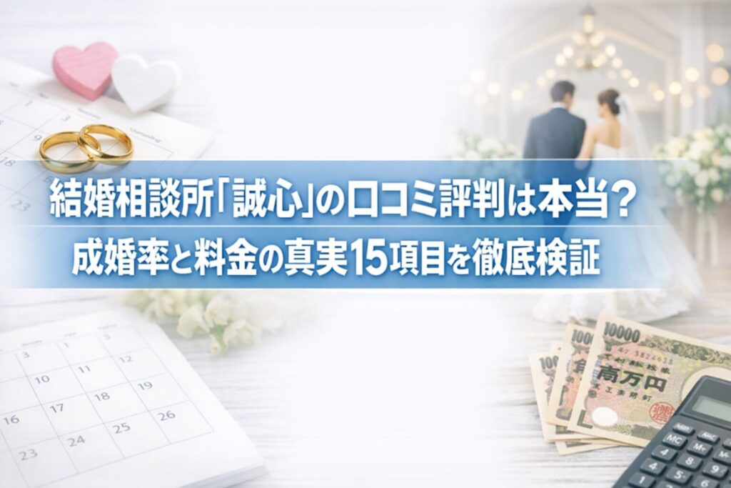 結婚相談所『誠心』の口コミ評判は本当？成婚率と料金の真実15項目を徹底検証
