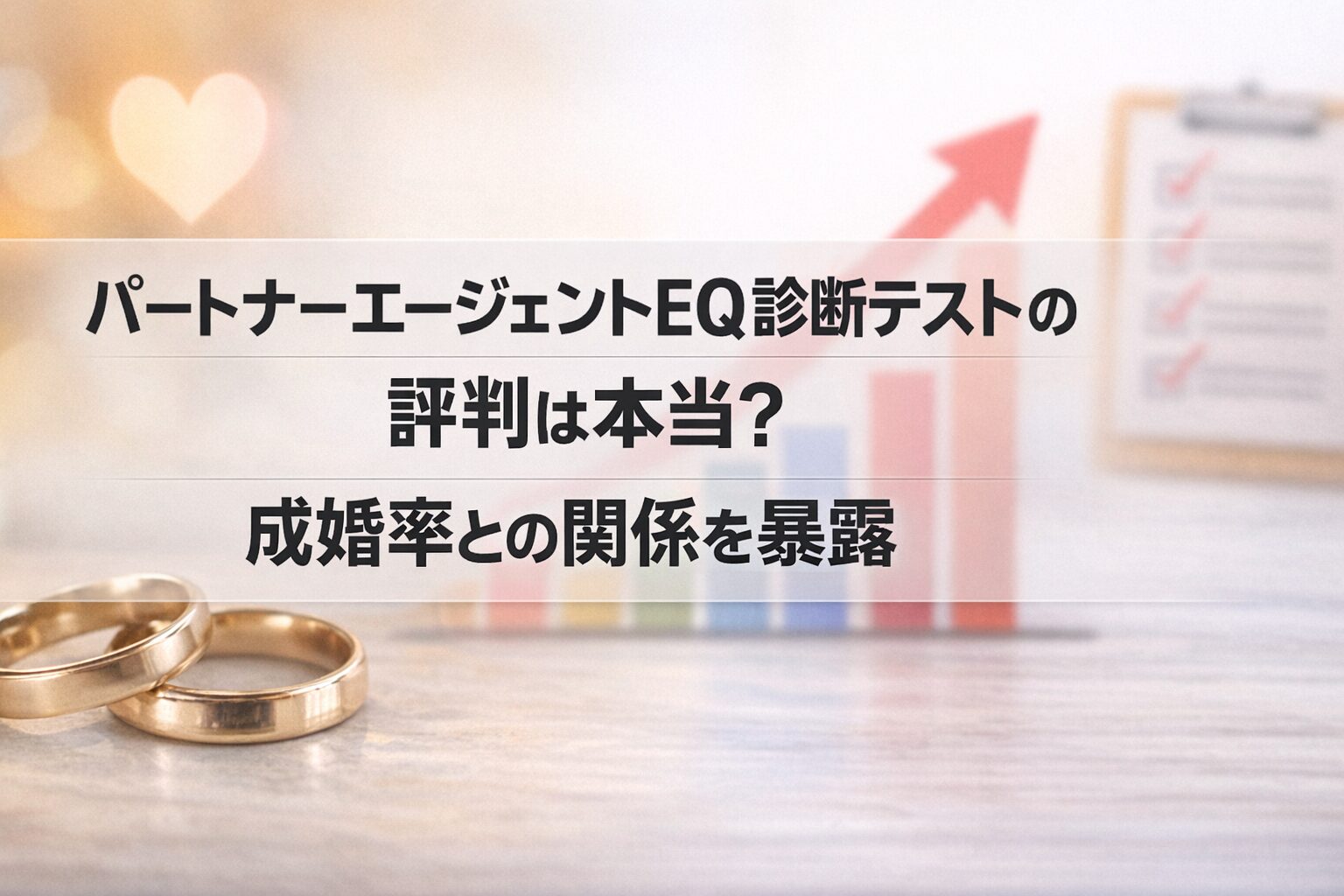 パートナーエージェントEQ診断テストの評判は本当？成婚率との関係を暴露