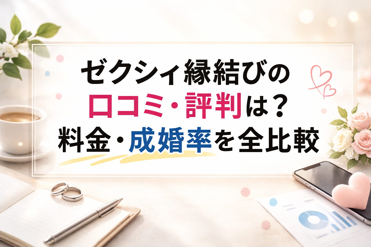 ゼクシィ縁結びの口コミ・評判は？料金・成婚率を全比較