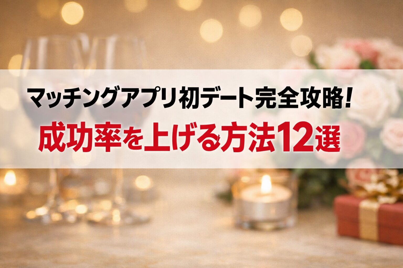 マッチングアプリ初デート完全攻略！成功率を上げる方法12選